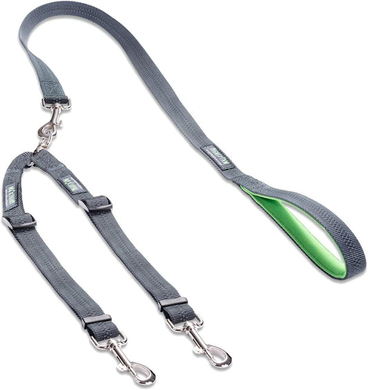 Double Dog Leash - Ultimate No Tangle Solution for Walking Two Dogs Together, Adjustable for All Breeds, Reflective Design for Safety