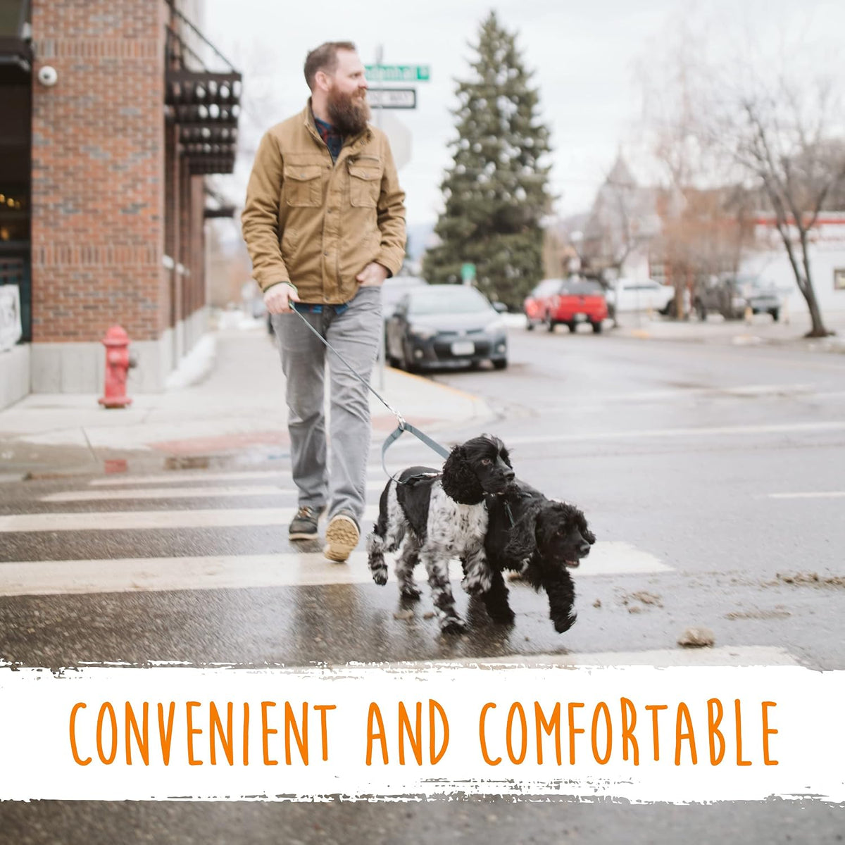 Double Dog Leash - Ultimate No Tangle Solution for Walking Two Dogs Together, Adjustable for All Breeds, Reflective Design for Safety