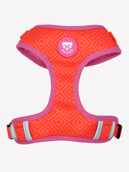 ARNÉS AJUSTABLE PARA PERRO KALEIDO PINK GRID