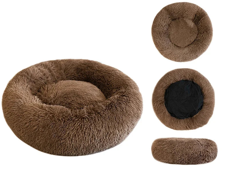 Cama Cojín Tipo Donut de Felpa Súper Suave