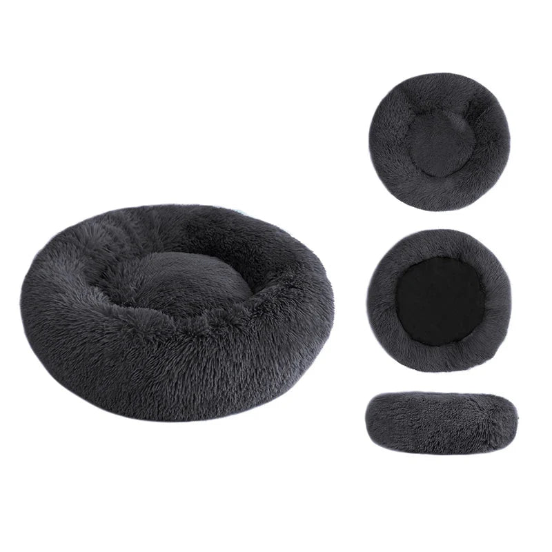 Cama Cojín Tipo Donut de Felpa Súper Suave