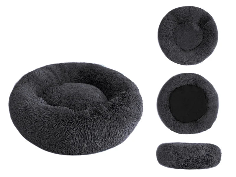 Cama Cojín Tipo Donut de Felpa Súper Suave