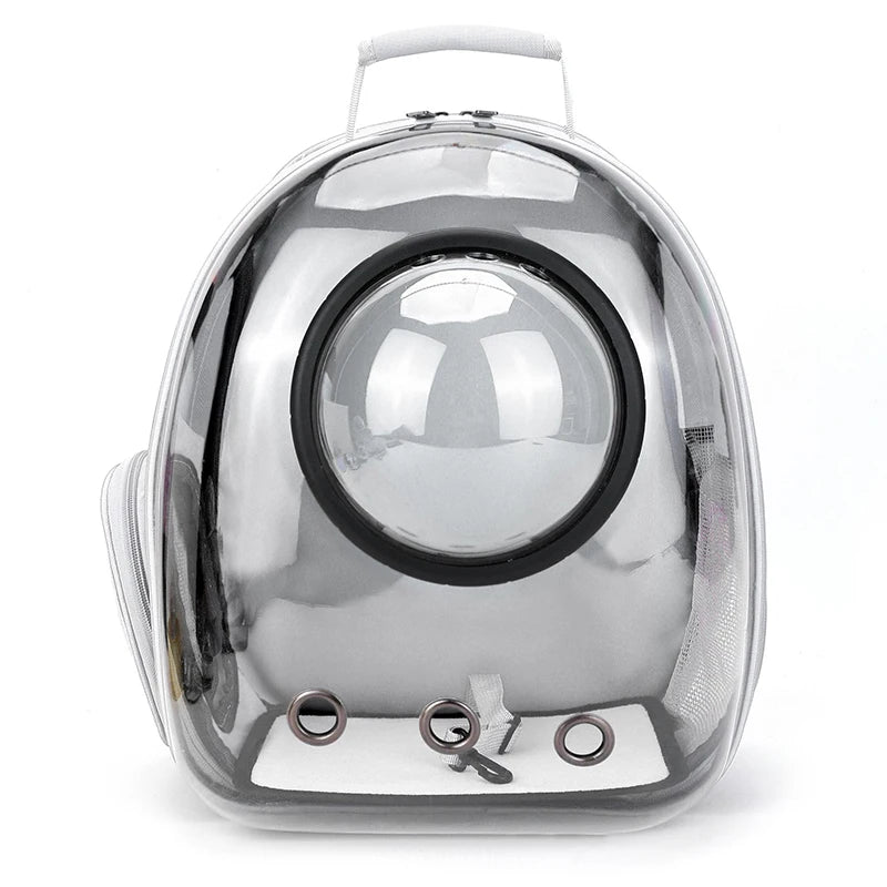 Transparent Cat Carrier Backpack - Breathable Space Capsule for Pets, Perfect for Travel and Outdoor Adventures