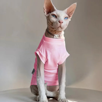 Chaleco de Algodón Fino para Gatos Sin Pelo (Sphynx y Razas Similares)