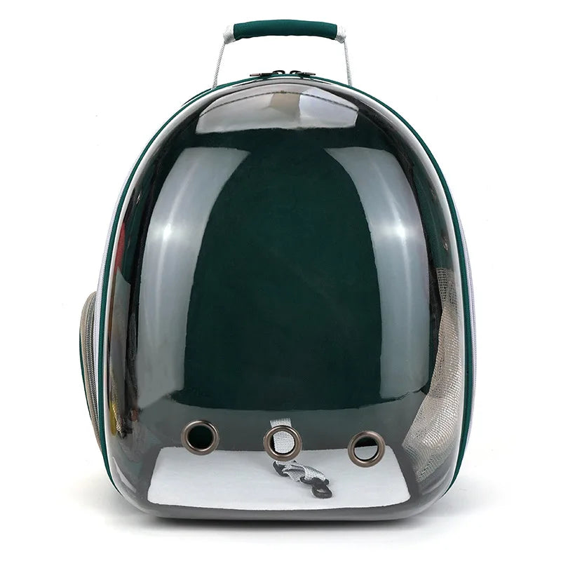 Transparent Cat Carrier Backpack - Breathable Space Capsule for Pets, Perfect for Travel and Outdoor Adventures