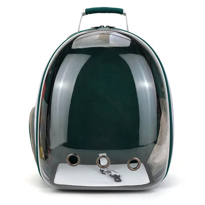 Transparent Cat Carrier Backpack - Breathable Space Capsule for Pets, Perfect for Travel and Outdoor Adventures