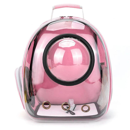 Transparent Cat Carrier Backpack - Breathable Space Capsule for Pets, Perfect for Travel and Outdoor Adventures