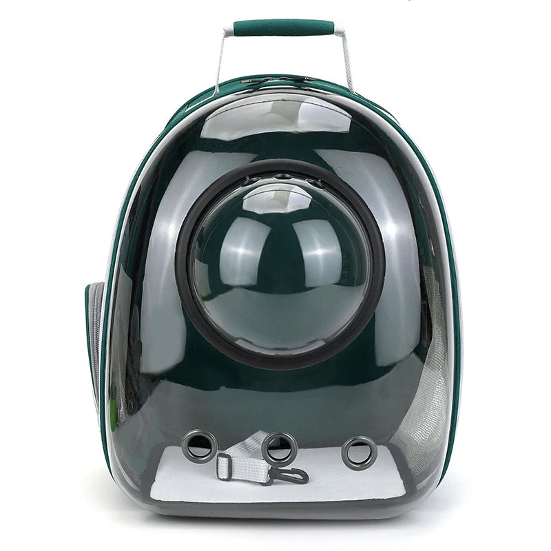 Transparent Cat Carrier Backpack - Breathable Space Capsule for Pets, Perfect for Travel and Outdoor Adventures