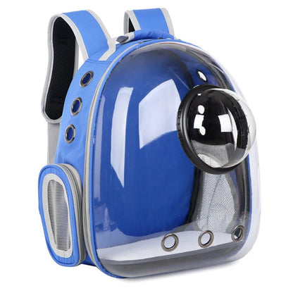 Transparent Cat Carrier Backpack - Breathable Space Capsule for Pets, Perfect for Travel and Outdoor Adventures
