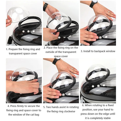 Transparent Cat Carrier Backpack - Breathable Space Capsule for Pets, Perfect for Travel and Outdoor Adventures