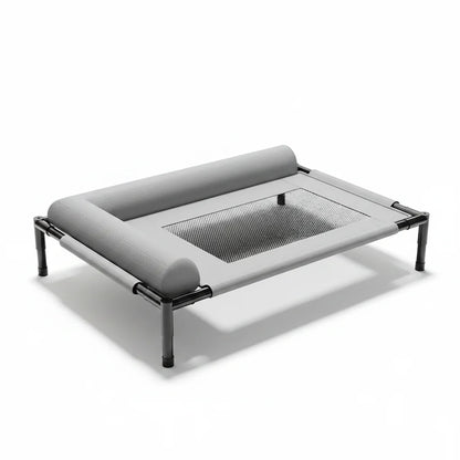 Cama Elevada con Malla Transpirable y Almohada