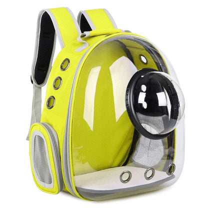 Transparent Cat Carrier Backpack - Breathable Space Capsule for Pets, Perfect for Travel and Outdoor Adventures