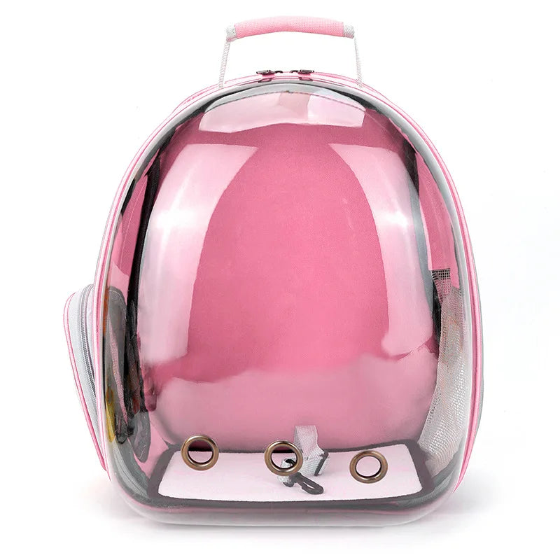 Transparent Cat Carrier Backpack - Breathable Space Capsule for Pets, Perfect for Travel and Outdoor Adventures