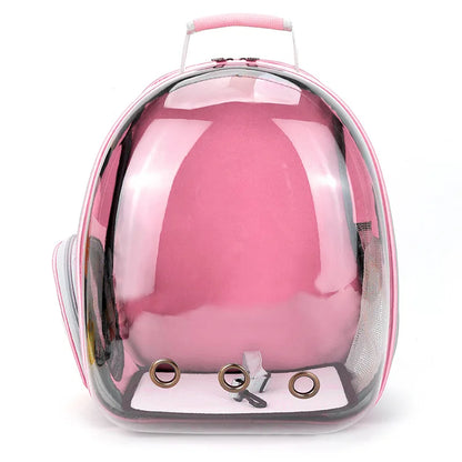Transparent Cat Carrier Backpack - Breathable Space Capsule for Pets, Perfect for Travel and Outdoor Adventures