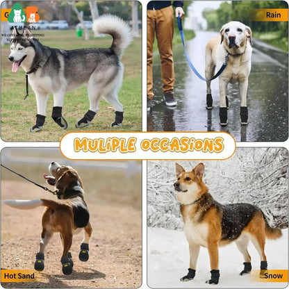 Botas Impermeables y Transpirables ATUBAN para Perros Medianos y Grandes