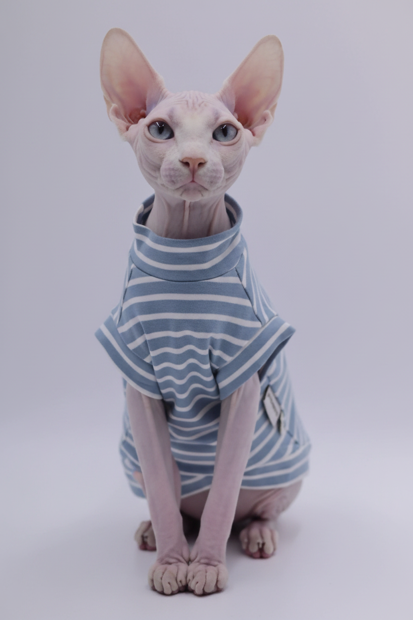 Chaleco de Algodón Fino para Gatos Sin Pelo (Sphynx y Razas Similares)