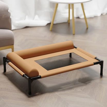 Cama Elevada con Malla Transpirable y Almohada
