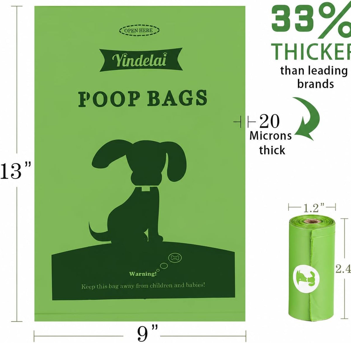Premium Dog Poop Bags with Dispenser - 450 Count of Scented, Extra Thick, Leakproof Waste Bags for Effortless Doggy Cleanup