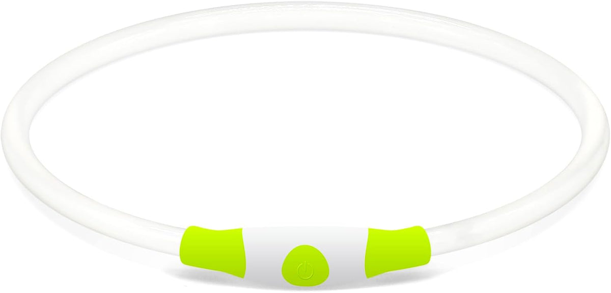 Led Dog Collar,  USB Rechargeable Flash Light up Dog Collar | Pet Safety Necklace Makes Your Beloved Dogs Be Seen at Night for Small Medium Large Dogs(Green)